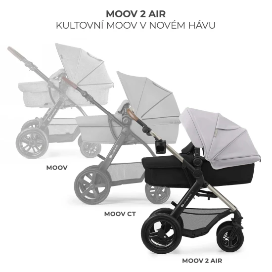 Kombinált babakocsi Moov 2 Air 3in1 Moonlight Grey Kombinált babakocsi Moov 2 Air 3in1 Moonlight Grey Kinderkraft KSMOOV02GRY0000