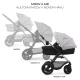 Kombinált babakocsi Moov 2 Air 3in1 Moonlight Grey Kombinált babakocsi Moov 2 Air 3in1 Moonlight Grey Kinderkraft KSMOOV02GRY0000