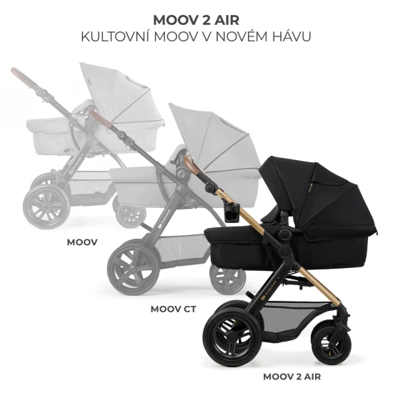 Kombinált babakocsi Moov 2 Air 3in1 Pure Black Kombinált babakocsi Moov 2 Air 3in1 Pure Black Kinderkraft KSMOOV02BLK0000