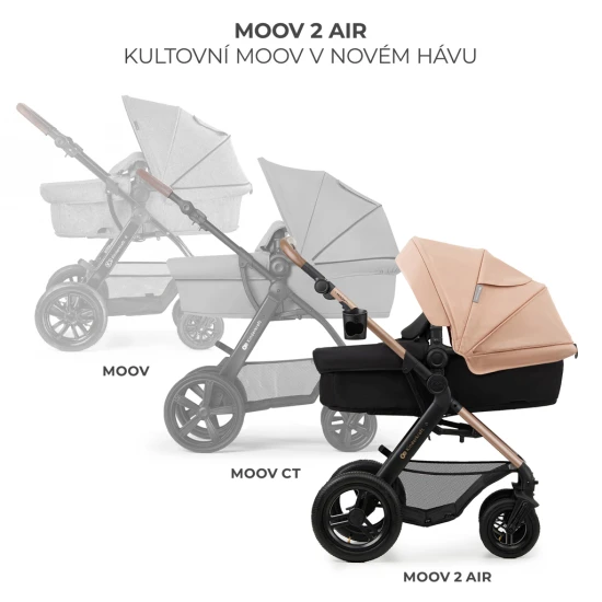Kombinált babakocsi Moov 2 Air 3in1 Sand Beige Kinderkraft KSMOOV02BEG0000