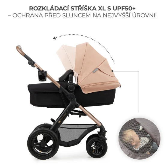 Kombinált babakocsi Moov 2 Air 3in1 Sand Beige Kinderkraft KSMOOV02BEG0000