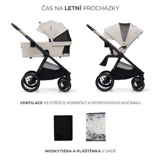 Kombinált babakocsi Nea 2 2in1 Beige Kinderkraft KSNEA002BEG2000