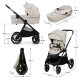 Kombinált babakocsi Nea 2 2in1 Beige Kinderkraft KSNEA002BEG2000