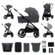 Kombinált babakocsi Nea 2 2in1 Dark Grey Kinderkraft KSNEA002DGR2000