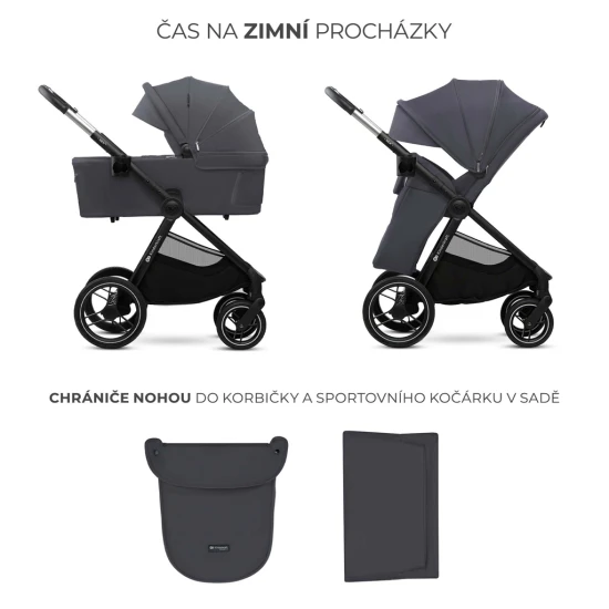 Kombinált babakocsi Nea 2 2in1 Dark Grey Kinderkraft KSNEA002DGR2000