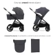 Kombinált babakocsi Nea 2 2in1 Dark Grey Kinderkraft KSNEA002DGR2000
