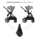 Kombinált babakocsi Nea 2 2in1 Lunar Black Bizuu Kinderkraft KSNEA002BLKBI00