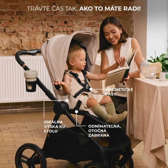 Kombinált babakocsi Nea 2 2in1 Lunar Black Bizuu Kinderkraft KSNEA002BLKBI00
