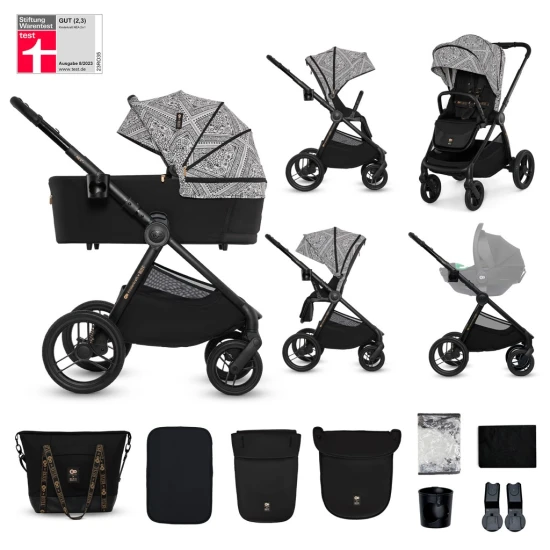 Kombinált babakocsi Nea 2 2in1 Lunar Black Bizuu Kinderkraft KSNEA002BLKBI00