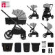Kombinált babakocsi Nea 2 2in1 Lunar Black Bizuu Kinderkraft KSNEA002BLKBI00