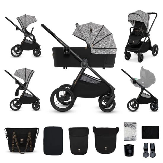 Kombinált babakocsi Nea 2 2in1 Lunar Black Bizuu Kinderkraft KSNEA002BLKBI00
