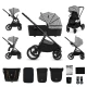 Kombinált babakocsi Nea 2 2in1 Lunar Black Bizuu Kinderkraft KSNEA002BLKBI00