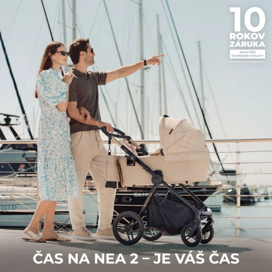 Kombinált babakocsi Nea 2 2in1 Lunar Black Bizuu Kinderkraft KSNEA002BLKBI00