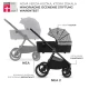 Kombinált babakocsi Nea 2 2in1 Lunar Black Bizuu Kinderkraft KSNEA002BLKBI00