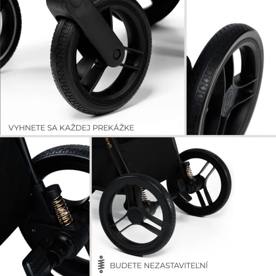 Kombinált babakocsi Nea 2 2in1 Lunar Black Bizuu Kinderkraft KSNEA002BLKBI00