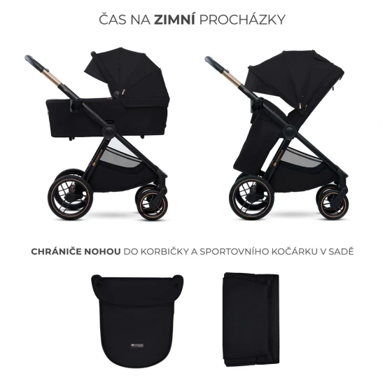 Kombinált babakocsi Nea 2 2in1 Midnigth Black Kinderkraft KSNEA002BLK2000
