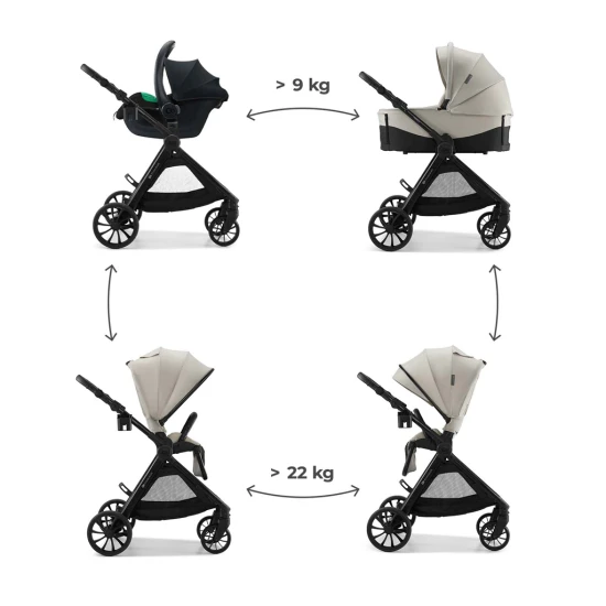 Kombinált babakocsi Vesto 2 3in1 Beige Kombinált babakocsi Vesto 2 3in1 Beige Kinderkraft KSVEST02BEG3000