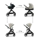 Kombinált babakocsi Vesto 2 3in1 Beige Kombinált babakocsi Vesto 2 3in1 Beige Kinderkraft KSVEST02BEG3000