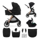 Kombinált babakocsi Vesto 2 3in1 Black Kinderkraft KSVEST02BLK3000
