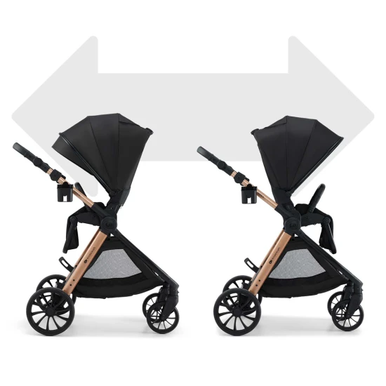 Kombinált babakocsi Vesto 2 3in1 Black Kinderkraft KSVEST02BLK3000