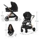 Kombinált babakocsi Vesto 2 3in1 Black Kinderkraft KSVEST02BLK3000