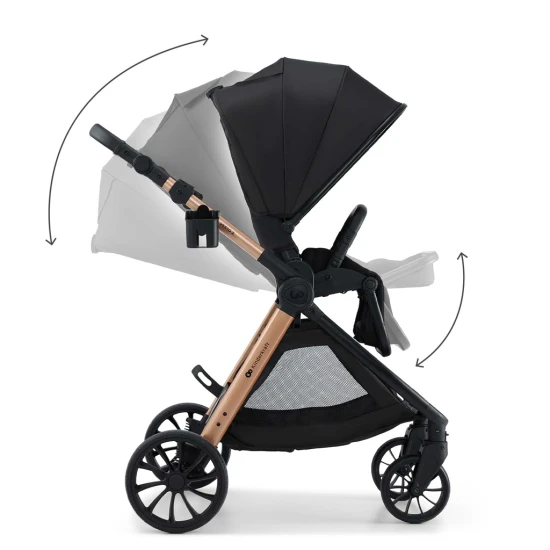Kombinált babakocsi Vesto 2 3in1 Black Kinderkraft KSVEST02BLK3000