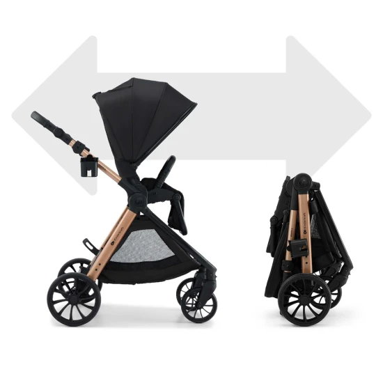 Kombinált babakocsi Vesto 2 3in1 Black Kinderkraft KSVEST02BLK3000