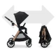 Kombinált babakocsi Vesto 2 3in1 Black Kinderkraft KSVEST02BLK3000