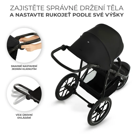 Sport babakocsi Helsi 2 Black Kinderkraft KSHELS02BLK0000