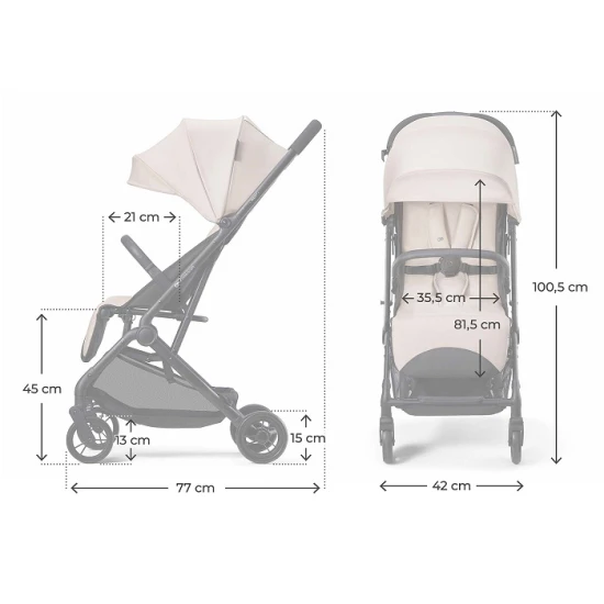 Sport babakocsi Indy 3 Misty Beige Kinderkraft KSINDY03BEG0000