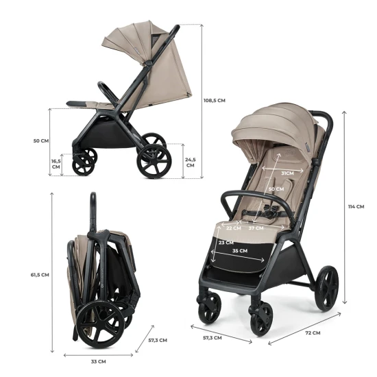 Sport babakocsi Loom Beige Sport babakocsi Loom Beige Kinderkraft KSLOOM00BEG0000