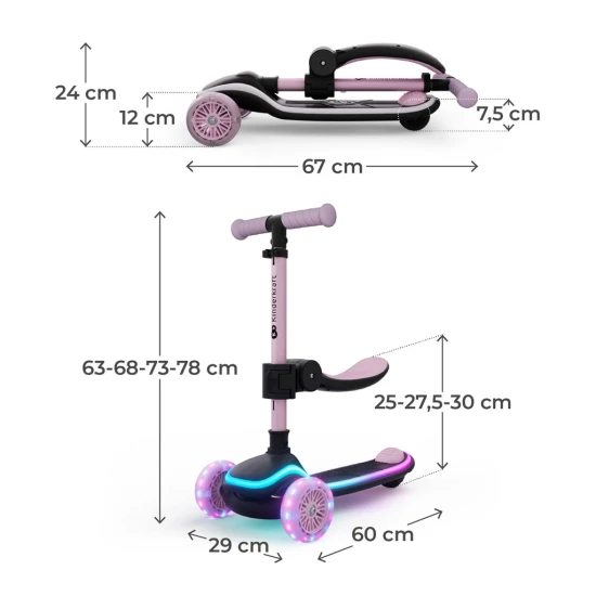 Roller és futóka 2in1 Raket Up Pink Roller és futóka 2in1 Raket Up Pink Kinderkraft KRRAUP00PNK0000