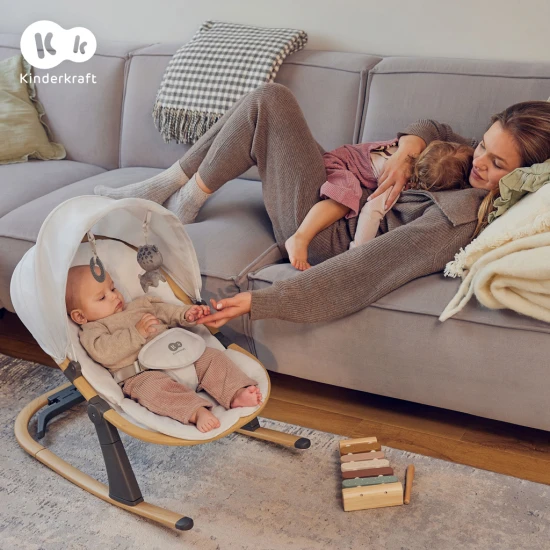 Pihenőágy Elsu Grey, 9 kg-ig Kinderkraft KBELSU00GRY0000