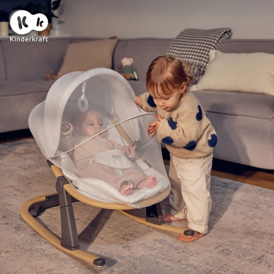 Pihenőágy Elsu Grey, 9 kg-ig Kinderkraft KBELSU00GRY0000
