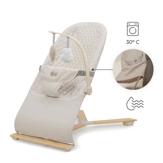 Ringó pihenőágy Mimi Beige wood, 9 kg-ig Ringó pihenőágy Mimi Beige wood, 9 kg-ig Kinderkraft KBMIMI00WOD0000