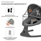 Ringó pihenőágy dallammal 2in1 Lumi, 9 kg-ig, Premium Dark Grey Kinderkraft KBLUMI02DGR0000