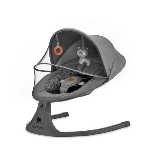 Ringó pihenőágy dallammal 2in1 Lumi, 9 kg-ig, Premium Dark Grey Kinderkraft KBLUMI02DGR0000