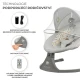 Ringó pihenőágy dallammal 2in1 Lumi, 9 kg-ig, Premium Light Grey Kinderkraft KBLUMI02LGR0000