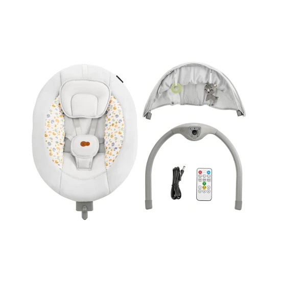 Ringó pihenőágy dallammal 2in1 Lumi, 9 kg-ig, Premium Light Grey Kinderkraft KBLUMI02LGR0000