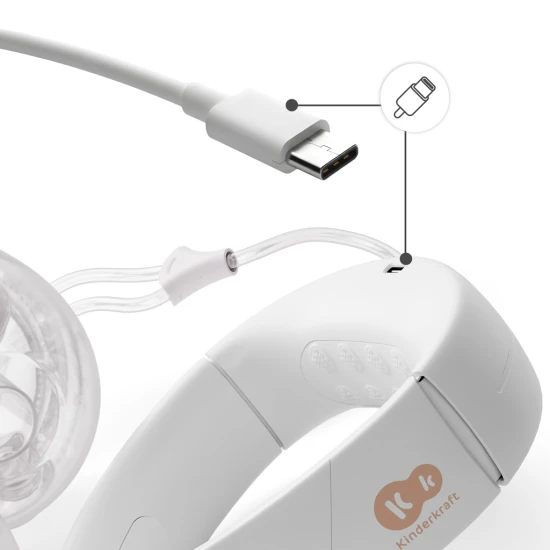 Anyatej-lefejő finom melegítő funkcióval Double Hands-free Gentleneste Kinderkraft KEGENE00GLD0000