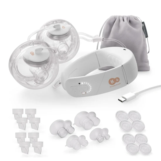 Anyatej-lefejő finom melegítő funkcióval Double Hands-free Gentleneste Kinderkraft KEGENE00GLD0000