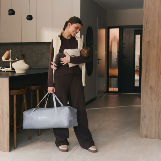 Összecsukható járóka Ziki Light Grey Kinderkraft KLZIKI00GRY0000