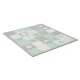 Puzzle szivacsszőnyeg Luno Shapes 185 x 165 cm Mint, 30ks, Premium Kinderkraft KPLUSH00MIN0000