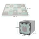 Puzzle szivacsszőnyeg Luno Shapes 185 x 165 cm Mint, 30ks, Premium Kinderkraft KPLUSH00MIN0000