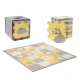 Puzzle szivacsszőnyeg Luno Shapes 185 x 165 cm Yellow, 30ks, Premium Kinderkraft KPLUSH00YEL0000