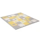 Puzzle szivacsszőnyeg Luno Shapes 185 x 165 cm Yellow, 30ks, Premium Kinderkraft KPLUSH00YEL0000