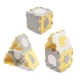 Puzzle szivacsszőnyeg Luno Shapes 185 x 165 cm Yellow, 30ks, Premium Kinderkraft KPLUSH00YEL0000