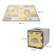 Puzzle szivacsszőnyeg Luno Shapes 185 x 165 cm Yellow, 30ks, Premium Kinderkraft KPLUSH00YEL0000