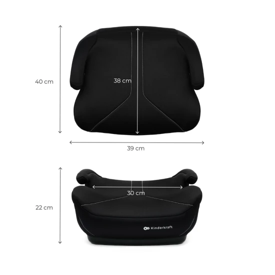 Ülésmagasító I-Boost 2 (125-150 cm) Black Kinderkraft KCIBOO02BLK0000