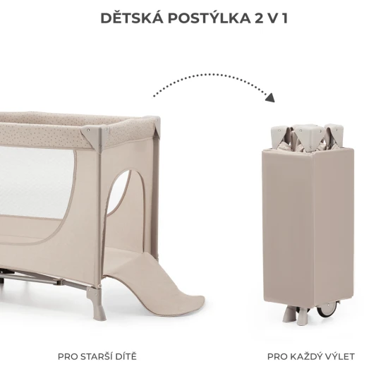 Utazóágy Joy 2 Beige Utazóágy Joy 2 Beige Kinderkraft KLJOY02BEG00000